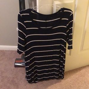 Soft & Sexy blue & white striped top